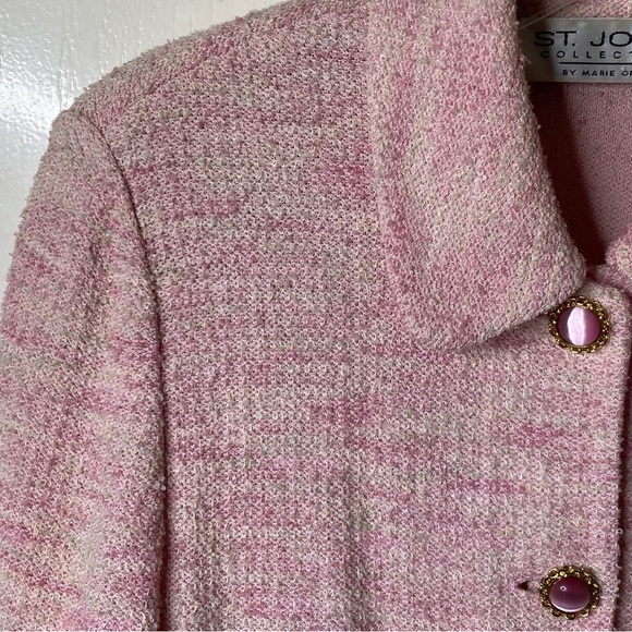 St. John • Santana Knit Pink Boucle 2 pc Skirt Suit • USA - Picture 8 of 12
